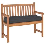 vidaXL Coussin pour banc de palette Noir 120 x 40 x 8 cm Tissu Oxford