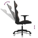 vidaXL Chaise de jeu Noir et taupe Tissu