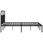 vidaXL Cadre de lit métal sans matelas et tête de lit noir 160x200 cm
