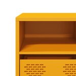 vidaXL Meuble TV jaune moutarde 135x39x43 5 cm acier laminé à froid