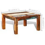 vidaXL Table basse carrée Bois de récupération
