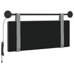 vidaXL Tête de lit suspendue Avec lumière LED Gris clair Tissu
