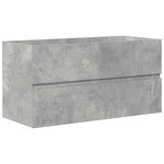 vidaXL Ensemble de meubles de salle de bain 2 Pièces gris béton