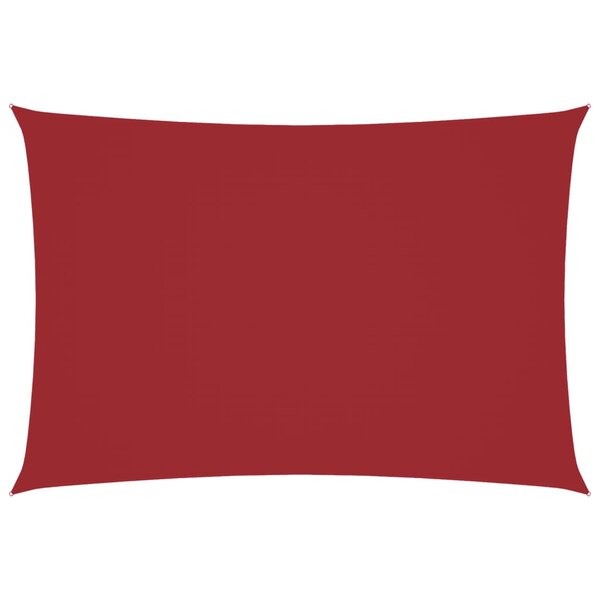 vidaXL Voile de parasol tissu oxford rectangulaire 2 5x4 5 m rouge