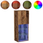 Meuble TV vidaXL avec lumières LED en vieux bois 40 5x30x102 cm