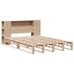 vidaXL Lit bibliothèque sans matelas 120x190 cm bois massif