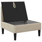 vidaXL Canapé central avec rangement Sable Velours