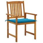 vidaXL Chaises de jardin avec coussins lot de 6 Bois d'acacia massif