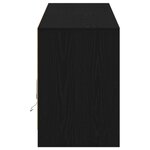 vidaXL Meuble TV avec éclairage LED en Chêne Noir  100x34x50 cm  fabriqué en bois d'ingénierie.