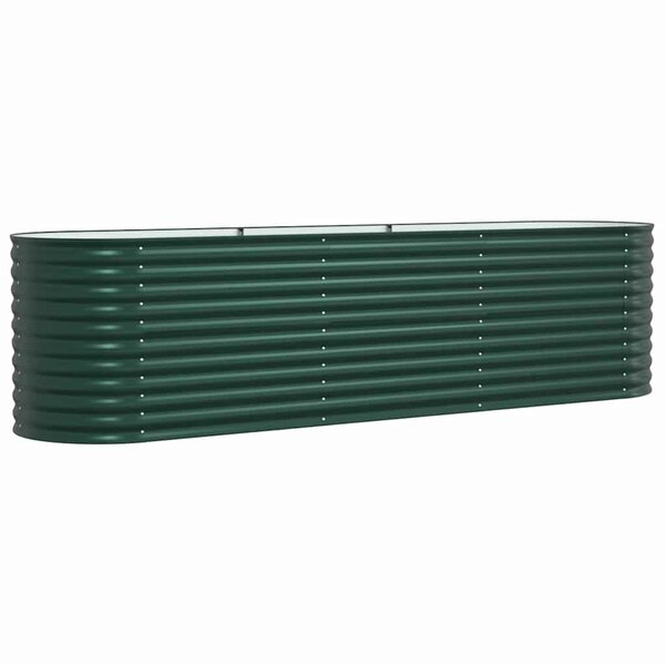 vidaXL Jardinière surélevée Vert 320 x 80 x 81 cm Acier