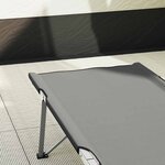 vidaXL Lit de camping pliant Gris 62 x 194 x 42 cm Tissu Oxford