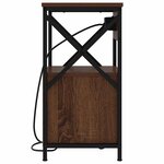 vidaXL Cabinet de chevet avec tiroir 2 Pièces Chêne brun 40 x 31 x 60 cm