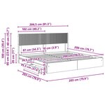 vidaXL Cadre de lit avec rangement et tête de lit 3 Pièces