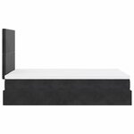 vidaXL Cadre de lit ottoman avec matelas noir 120x190 cm velours
