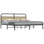 vidaXL Cadre de lit en métal sans matelas chêne sonoma 180x200 cm