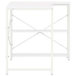 Bureau table poste de travail meuble d'ordinateur informatique étude d'ordinateur 120 x 72 x 70 cm blanc 02_0023715