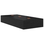 vidaXL Cadre de lit de rangement Noir Chêne 80x200 cm
