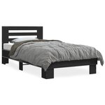 vidaXL Cadre de lit sans matelas noir 100x200 cm