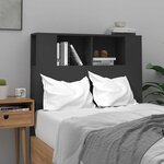 vidaXL Armoire de tête de lit Noir 100x18 5x104 5 cm