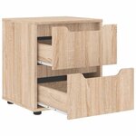 vidaXL Table de chevet VISNES chêne sonoma 45x40x50 cm bois ingénierie
