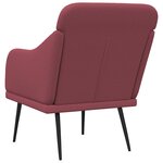 vidaXL Fauteuil Rouge bordeaux 63x76x80 cm Tissu