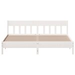 vidaXL Cadre de lit sans matelas blanc 200x200 cm bois massif de pin
