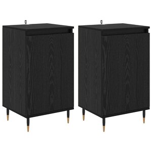 vidaXL Buffet 2 Pièces Chêne noir 40 x 35 x 70 cm