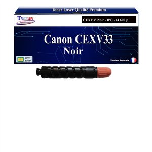 T3AZUR - Toner compatible avec Canon IR2520  IR2525  IR2530  IR2535 remplace Canon CEXV33 (2785B002) - 14 600 pages