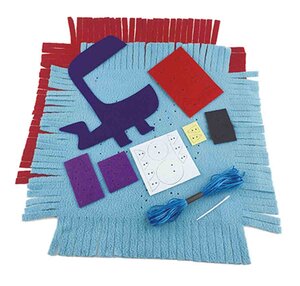 Kit Coussin en feutrine à coudre Bleu 32 5 x 26 x 5 cm