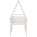 vidaXL Lit haut sans matelas blanc 80x200 cm bois de pin massif