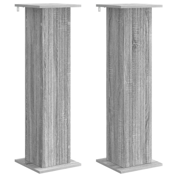 vidaXL Support de Plante 2 pc Sonoma gris 30 5 x 30 x 100 5 cm