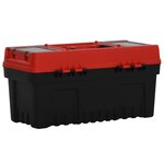 vidaXL Ensemble de boîte à outils 2 Pièces Noir et rouge Polypropylène