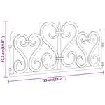 vidaXL Bordures de pelouse 17 Pièces Blanc 10 m PP