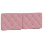 vidaXL Lit avec matelas rose 140x190 cm velours