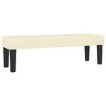 vidaXL Sommier à lattes de lit avec matelas Crème 200x200cm Similicuir