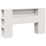 vidaXL Lit bibliothèque sans matelas blanc 150x200 cm bois pin massif