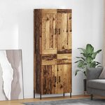 vidaXL Haut Armoire 2 Pièces Bois Ancien Bois d'ingénierie