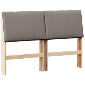 vidaXL Tête de lit capitonnée Taupe 160 cm Pin massif