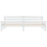 vidaXL Cadre de lit avec 2 tiroirs Blanc Bois de pin massif 200x200 cm