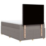 vidaXL Sommier à lattes de lit avec matelas Taupe 120x200 cm Tissu