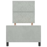 Lit vidaXL Gris clair 80x200 cm Velours
