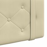 vidaXL Tête de lit suspendue Crème Simili cuir