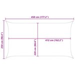 vidaXL Voile d'ombre 4 5 x 2 5 m 100   polyester Oxford Rectangulaire