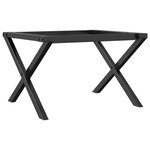 vidaXL Pieds de table basse cadre en X 60x50x38 cm fonte