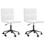 vidaXL Chaises à manger lot de 2 blanc similicuir