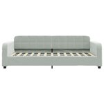 vidaXL Lit de jour avec lit gigogne gris clair 90x200 cm velours
