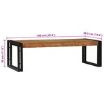 vidaXL Set de 2 Tables Basses en Bois Massif d'Acacia