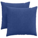 vidaXL Coussins de canapé 2 Pièces Bleu police 45 x 45 cm