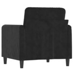 vidaXL Fauteuil Noir 60 cm Velours