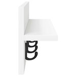 vidaXL Porte-manteau mural Blanc 60 x 10.5 x 18 cm Bois d'ingénierie